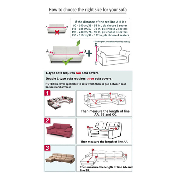 Oversized 4 Seat Sofa Slipcover Beige Cream Stretchy Machine Wash Water Repell - Picture 4 of 7